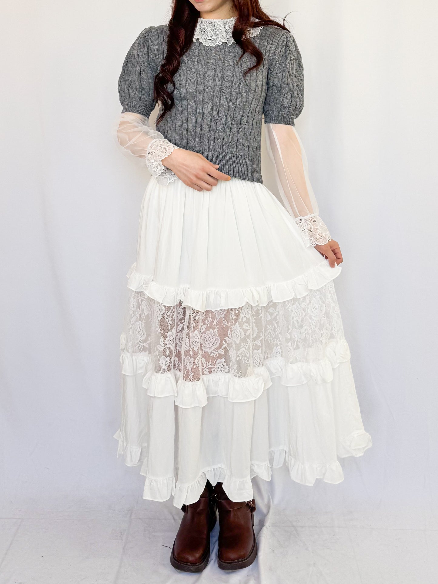 【Official限定】レースパッチワークスカート