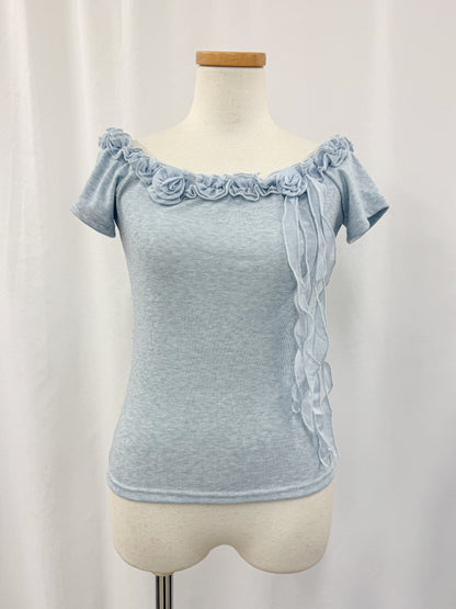 ローズフリルTシャツ