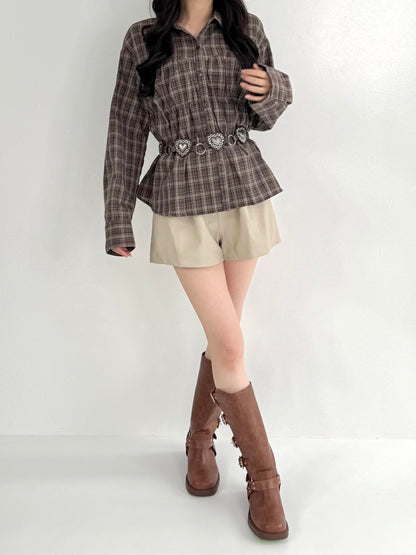 【Official限定価格】レザーショートパンツ