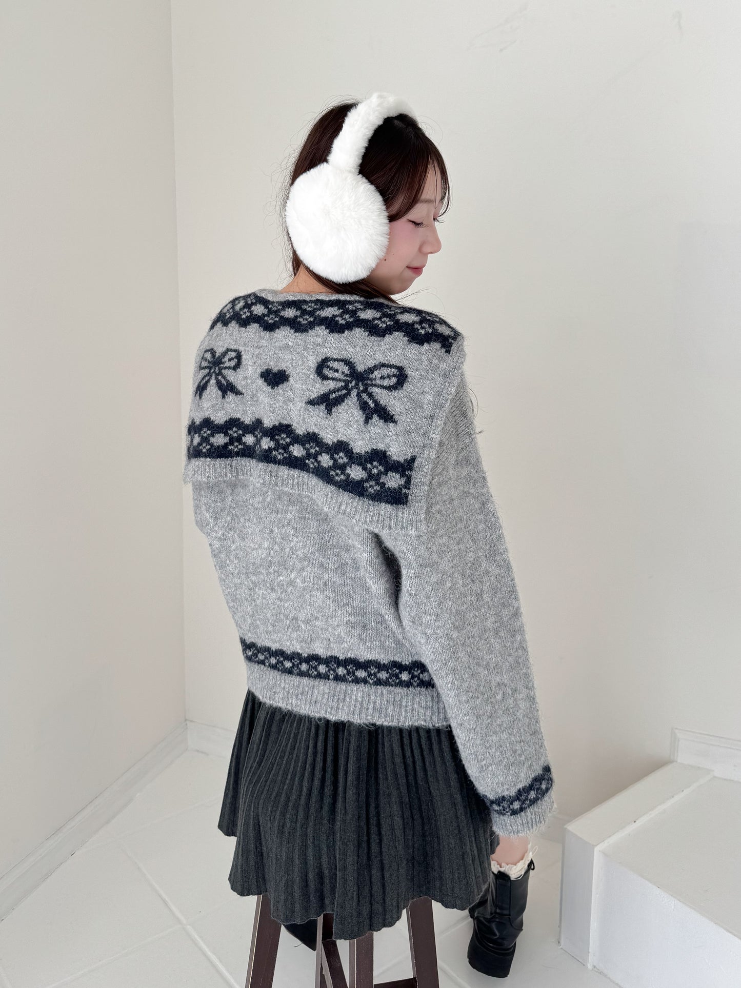 【Official限定価格】ベルト付きニットプリーツスカート