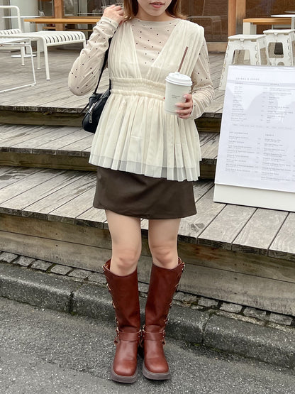 【Official限定価格】チュールペプラムビスチェ