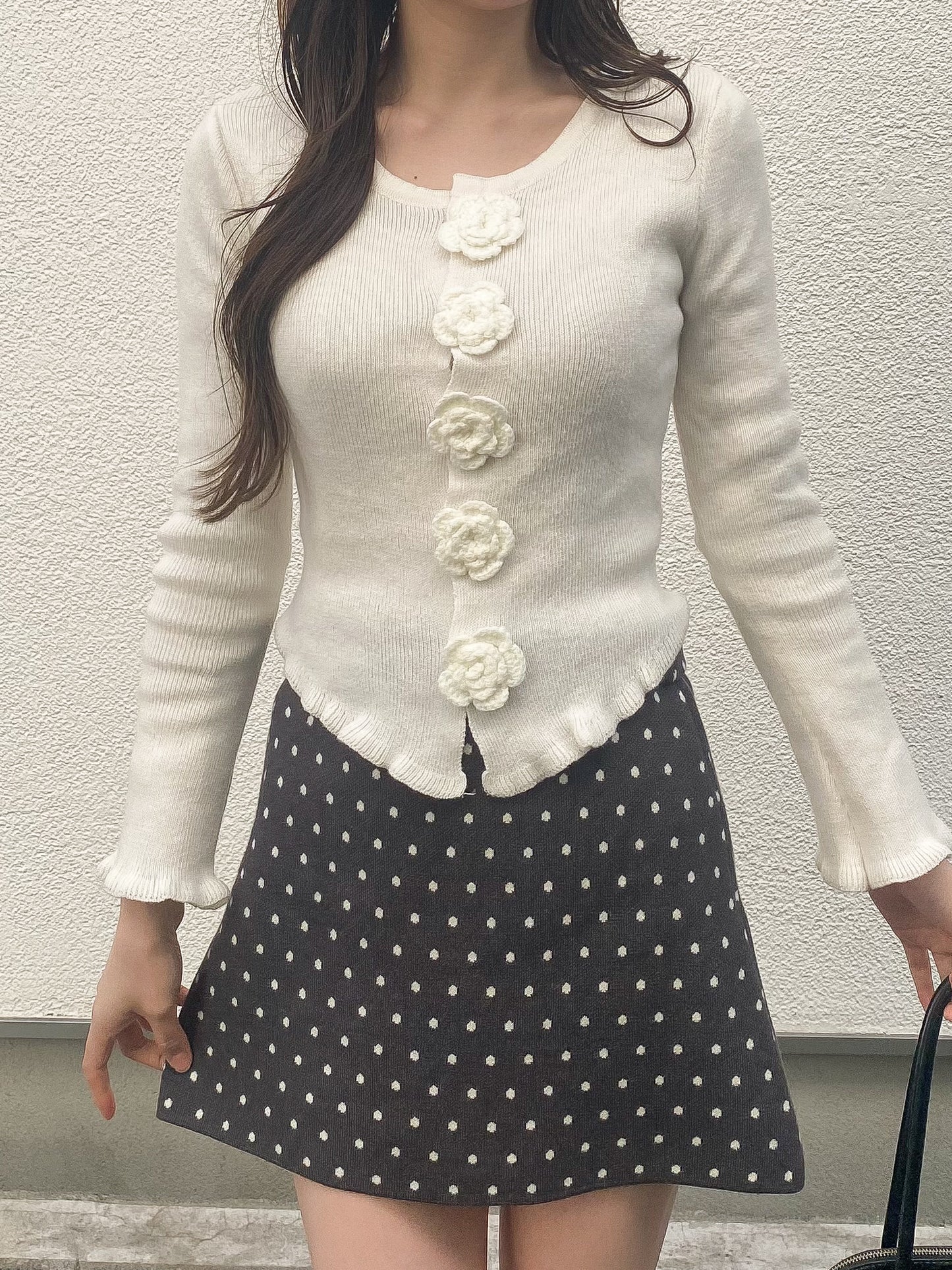 【Official限定価格】フラワーヘムトップス