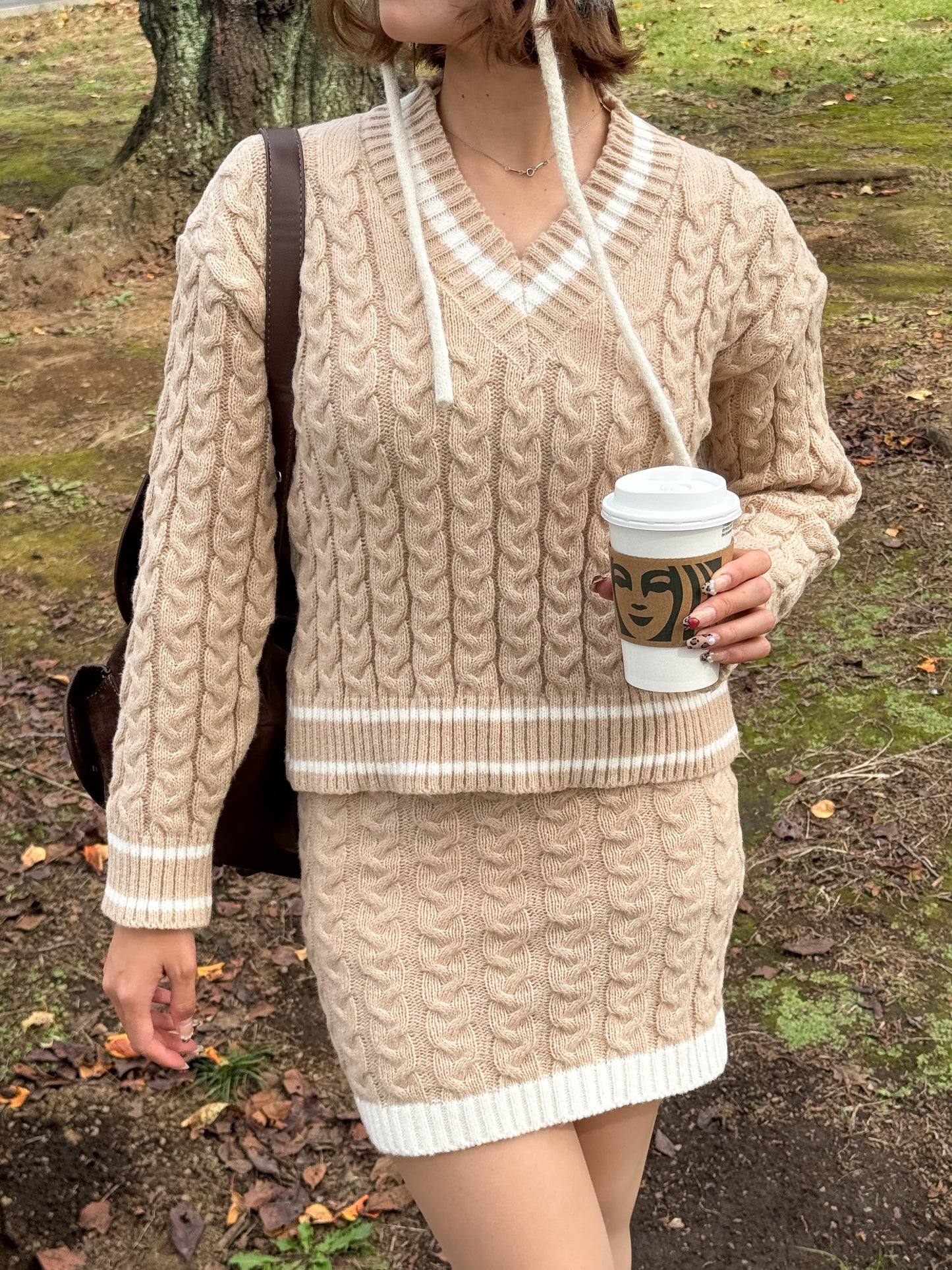 ライン入りニットセットアップ