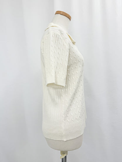 【Official限定価格】フリルリブニットポロ