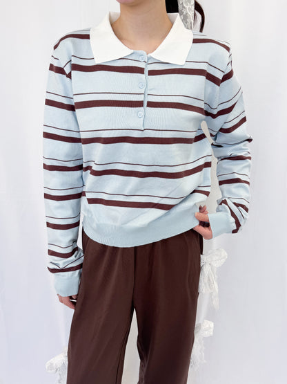 【Official限定価格】襟付きボーダーニットトップス