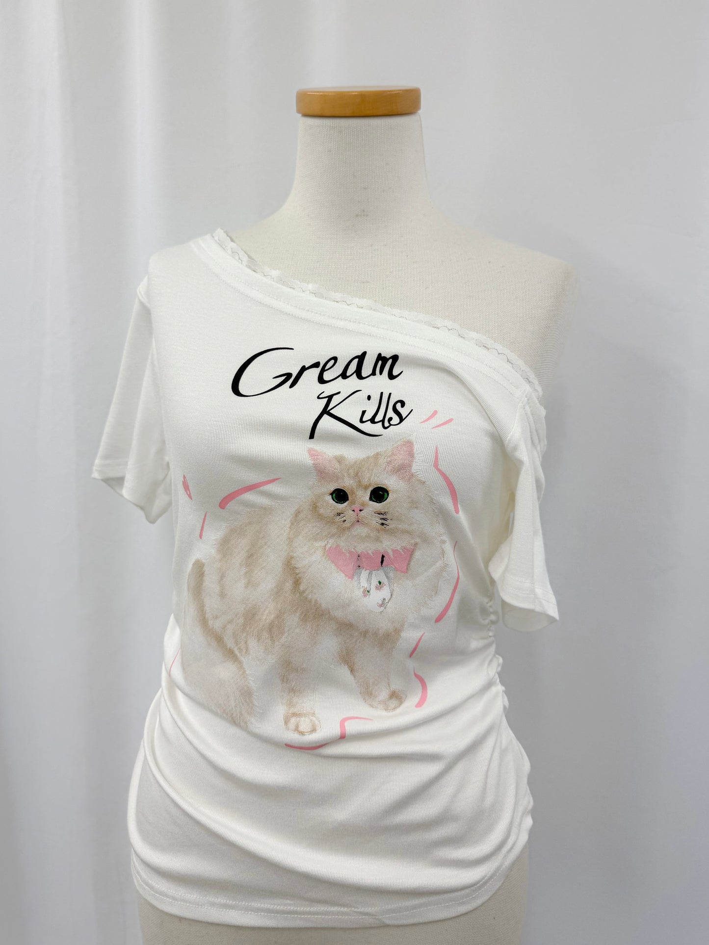 キャットプリントTシャツ