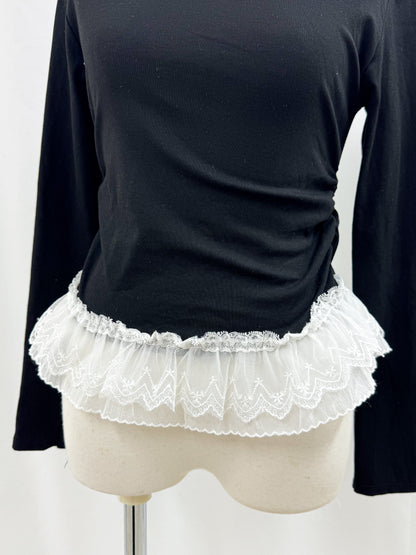 【Official限定価格】レースフリル付きロンT