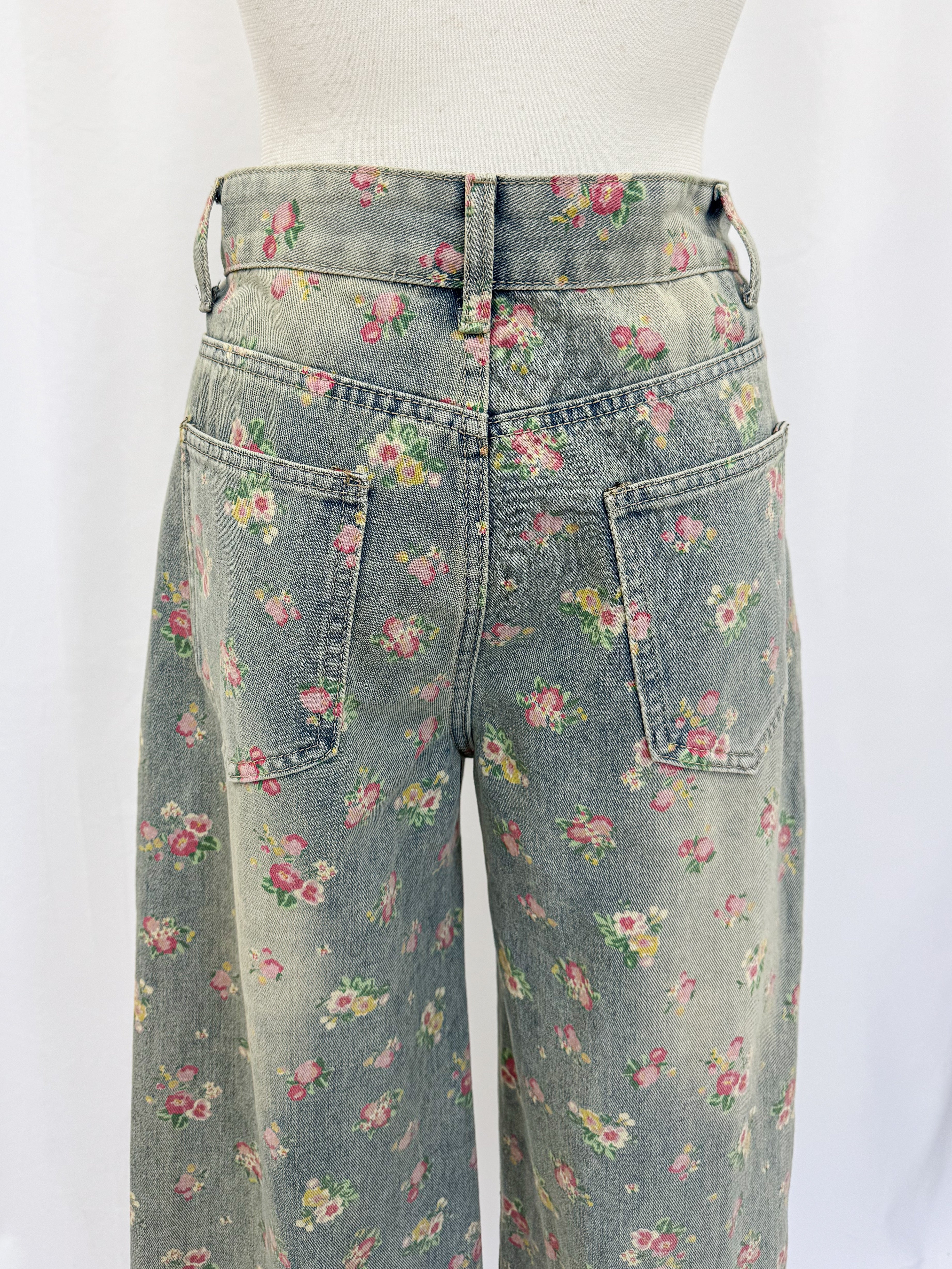 花 micco ビンテージフラワーワイドパンツ – frunco