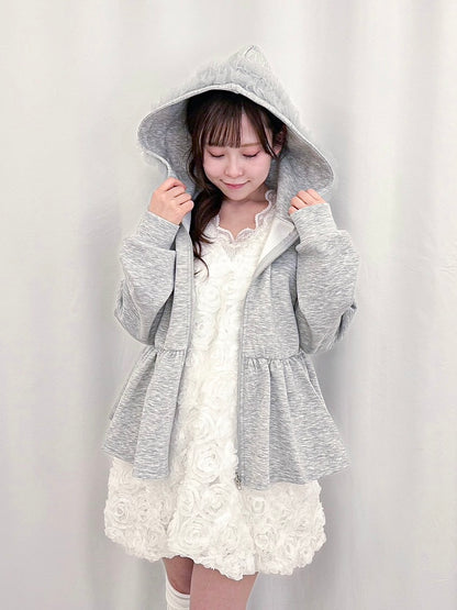 【Official限定価格】ペプラムスエットパーカー