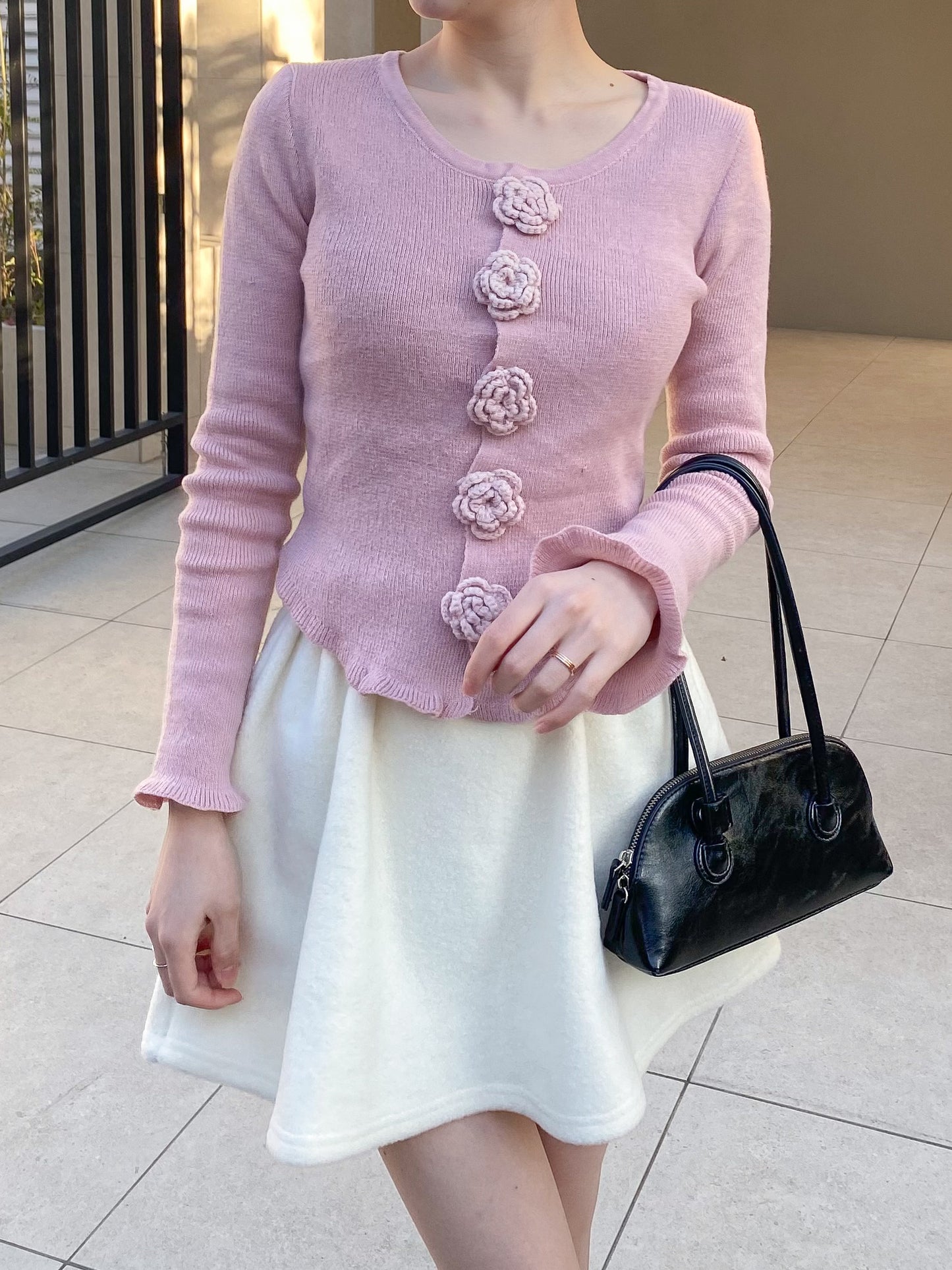 【Official限定価格】フラワーヘムトップス