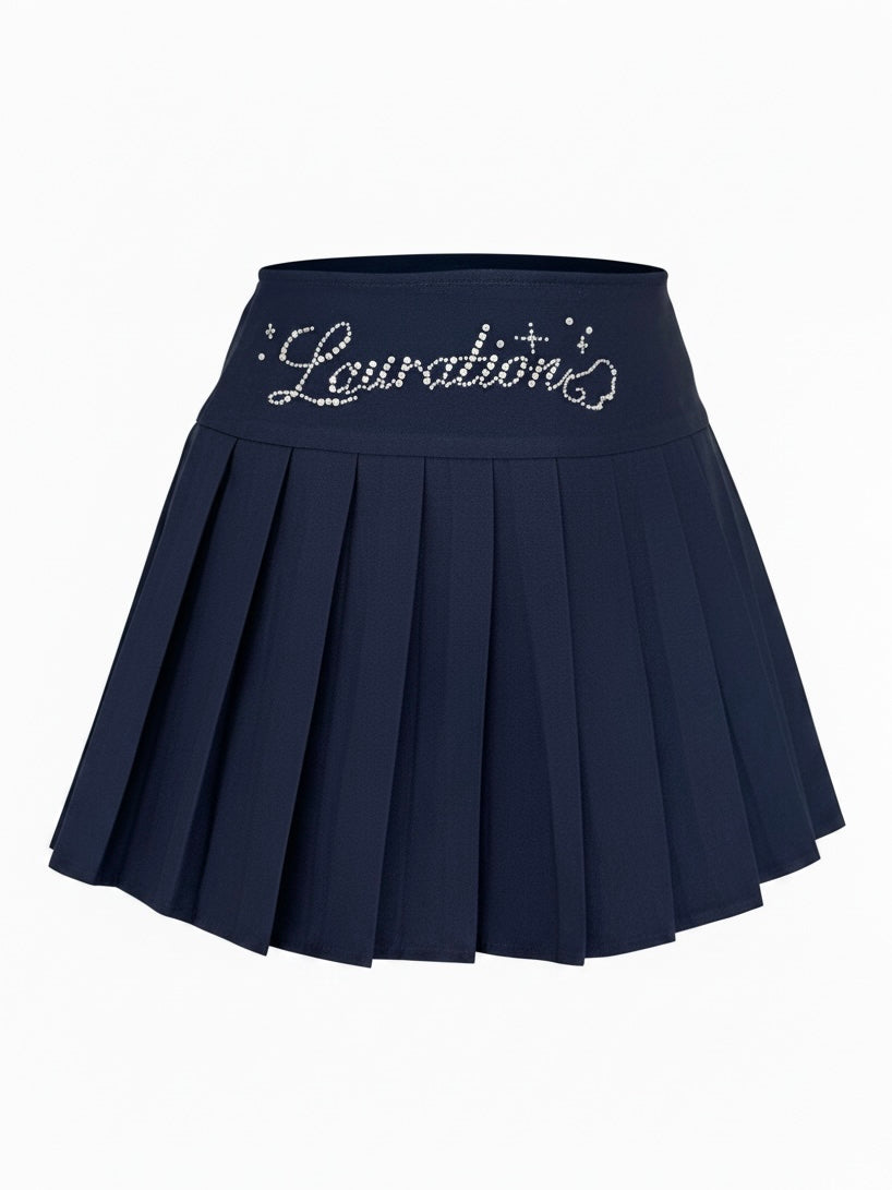 ラインストーンロゴプリーツスカート – frunco