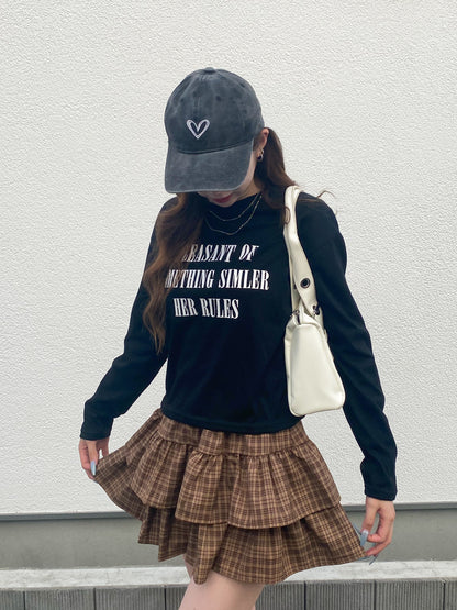 チェックティアードスカート