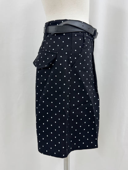 【Official限定価格】ベルト付きドットデニムハーフパンツ