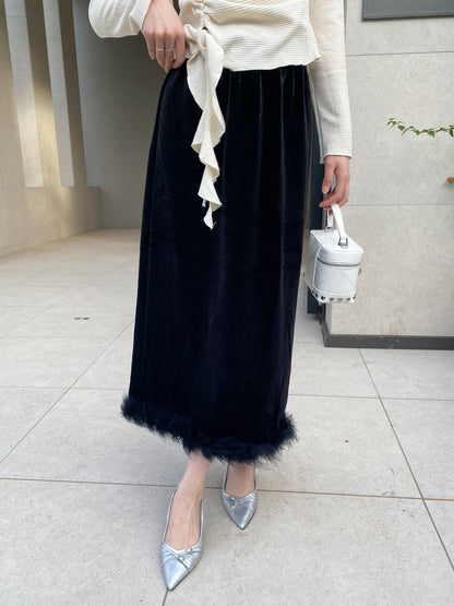 【Official限定】ファーベロアミモレスカート