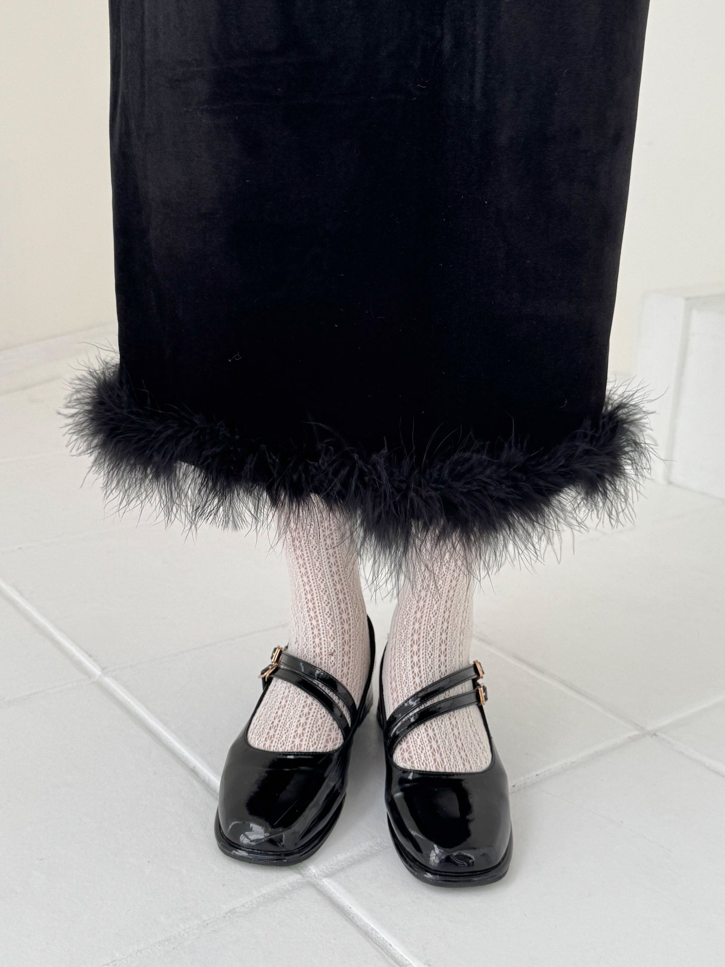 【Official限定】ファーベロアミモレスカート