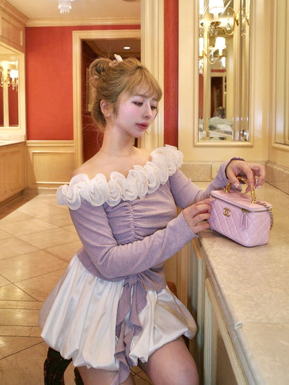 フレンチフリルトップス