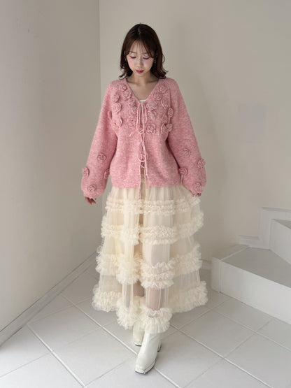 【Official限定価格】ボリュームチュールロングスカート