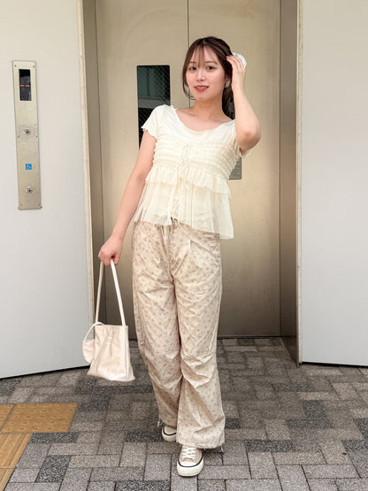 【Official限定価格】小花柄ナイロンパンツ