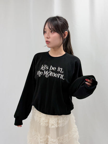 刺繡入りスエットシャツ