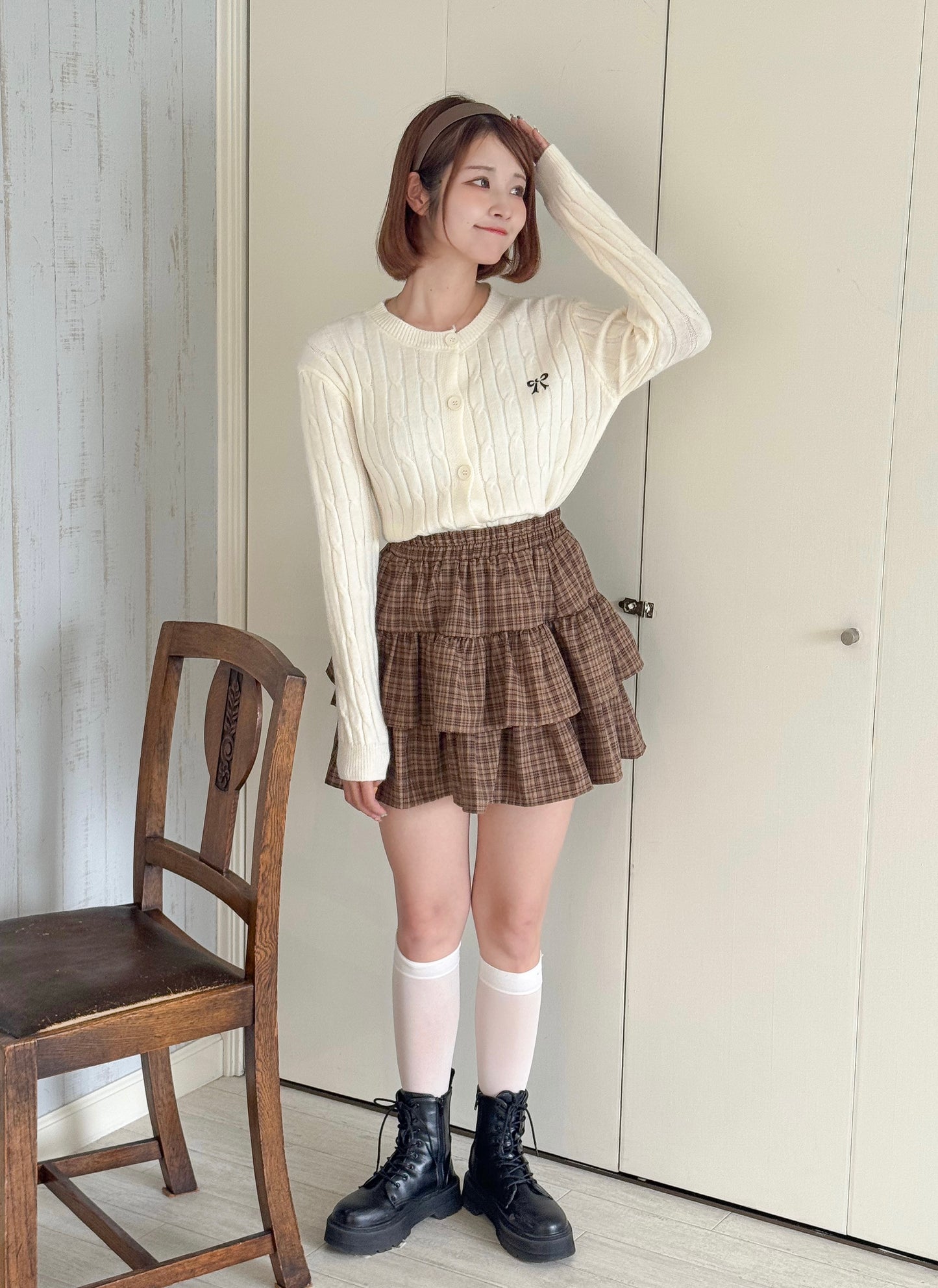 【Official限定価格】リボン刺繍ニットカーディガン