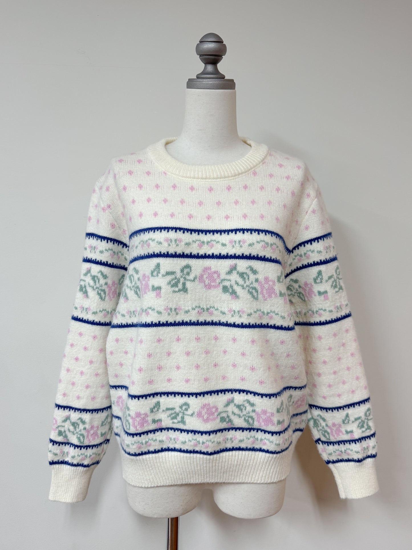 【Official限定価格】ビンテージ風フラワーニット