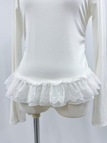 【Official限定価格】レースフリル付きロンT