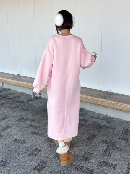 【Official限定価格】裏起毛スエットロングワンピース
