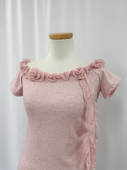ローズフリルTシャツ