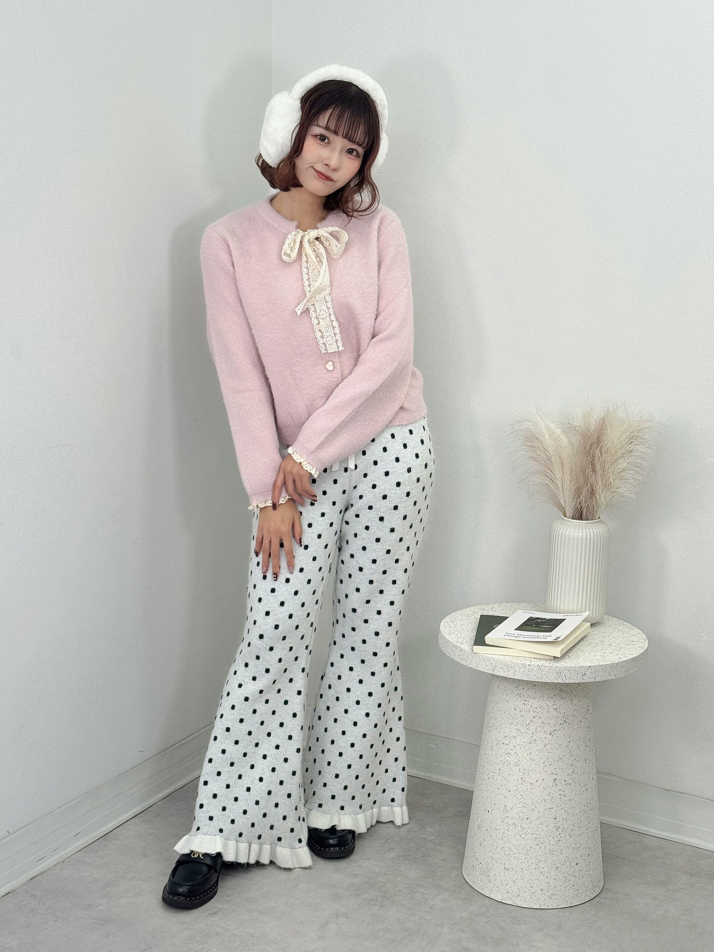 ドットニットパンツ