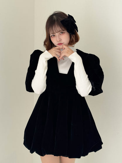 【Official限定】バルーンベロアワンピース