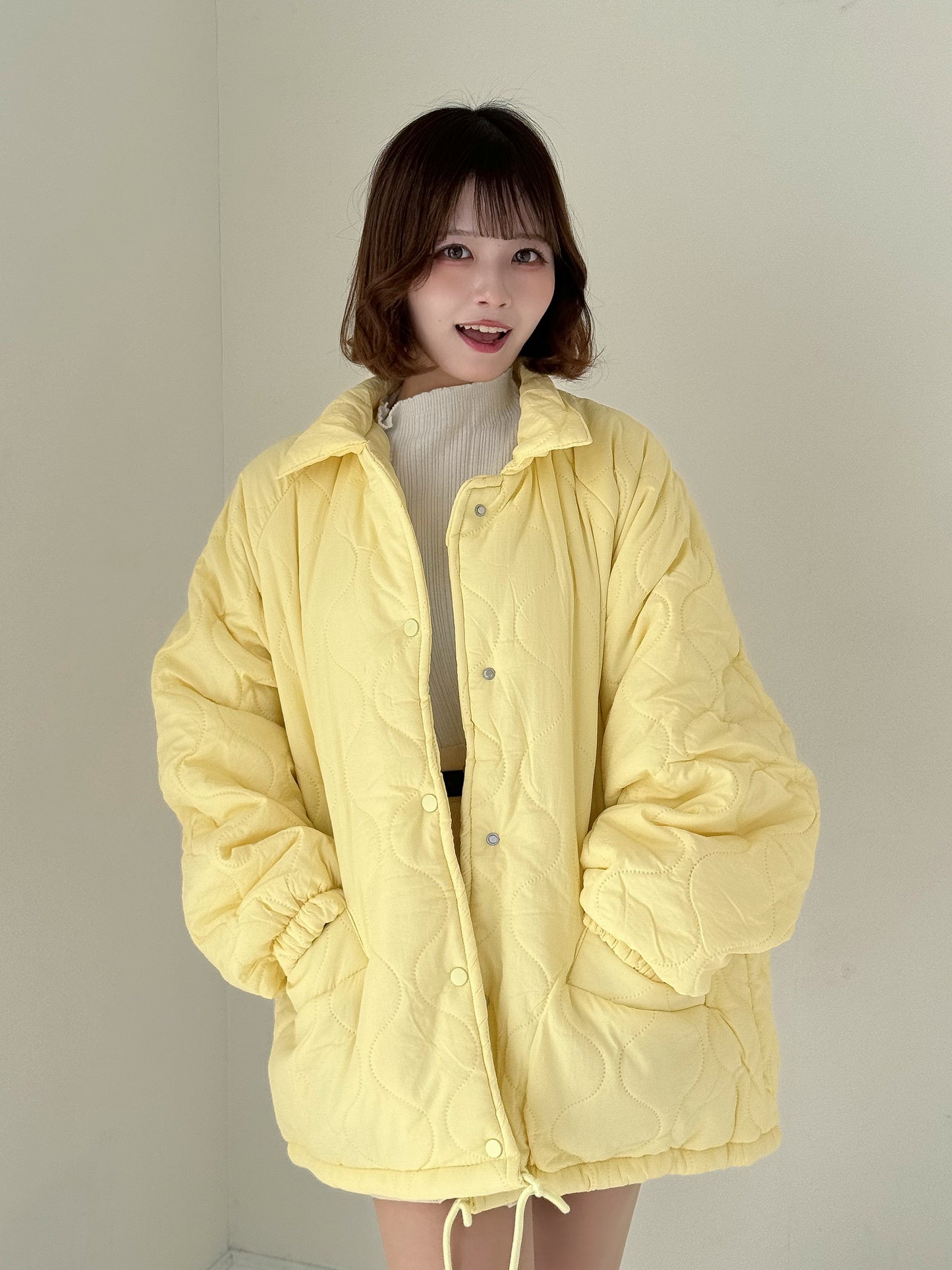 裏地ボア中綿ジャケット