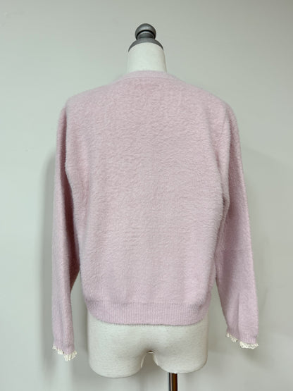 【Official限定価格】ボウタイハートボタンシャギーニット