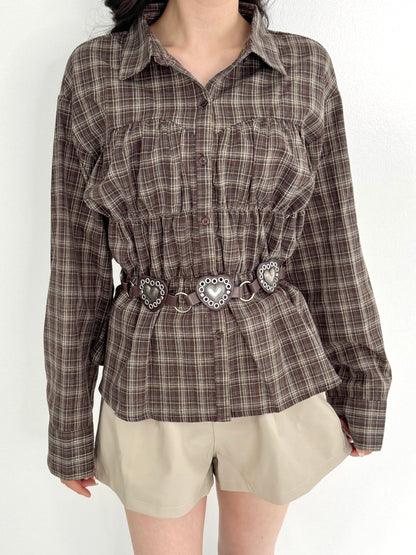 【Official限定】シャーリングチェックシャツ