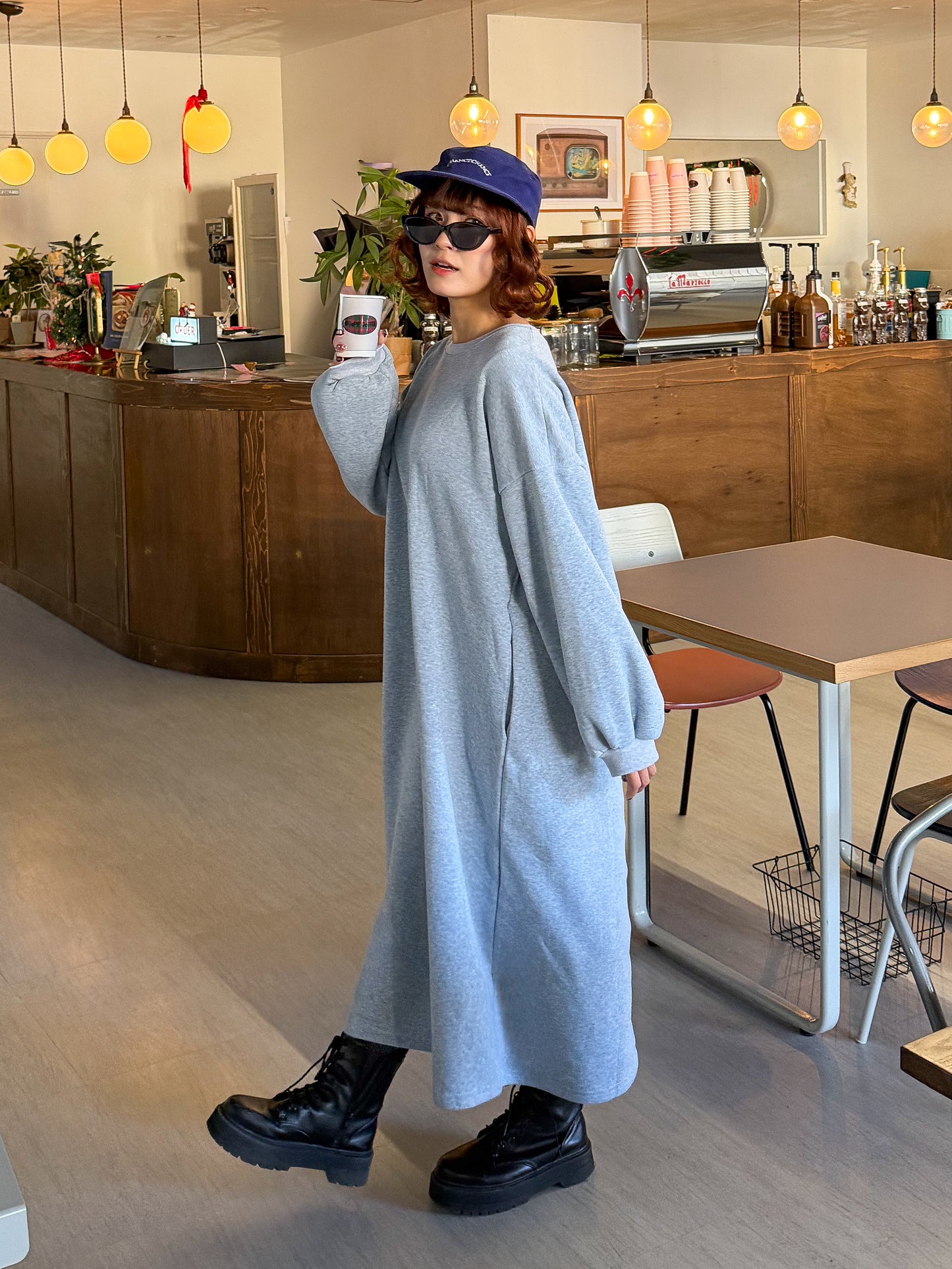 【Official限定価格】裏起毛スエットロングワンピース