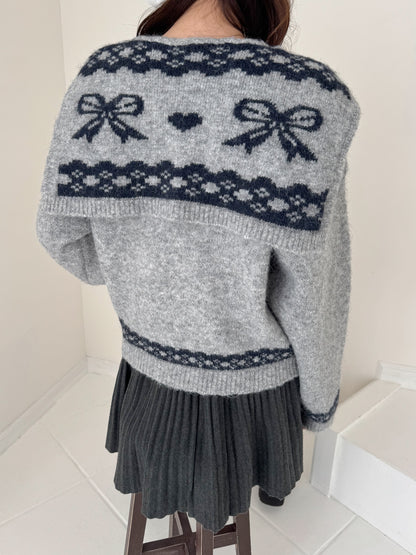 【Official限定価格】リボンショール付きニット