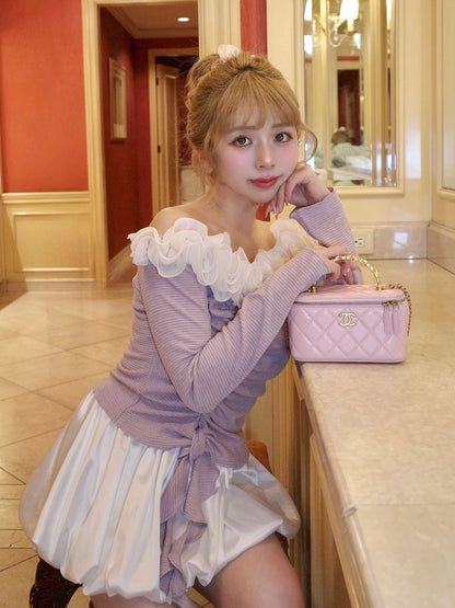 フレンチフリルトップス