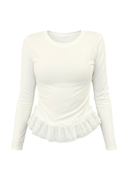 【Official限定価格】レースフリル付きロンT