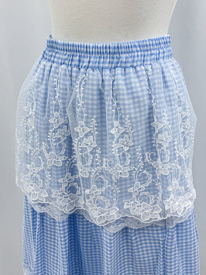 【Official限定】ギンガム×レースティアードスカート