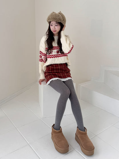 【Official限定価格】モチーフ柄ジャガードニット