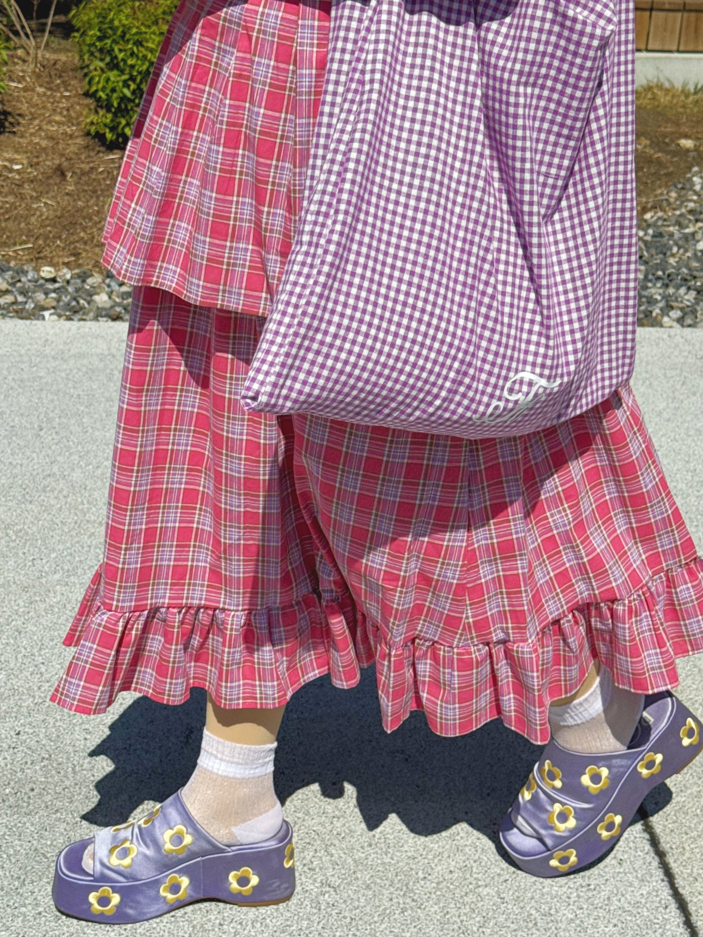 frunco × AYAKA BIGギンガムトートバッグ