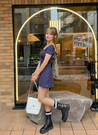 【5月9日(金)20:00販売開始】バッグオープン小花柄カットワンピ