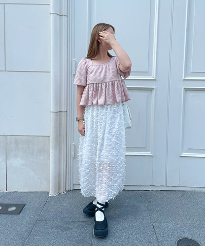 【Official限定販売商品】リボンシフォンスカート
