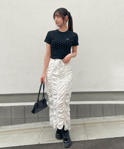 【Official限定価格】シュシュ付きハートドットTシャツ