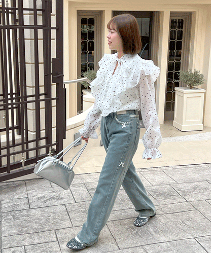 【Official限定価格】ハートフロッキーシャインブラウス