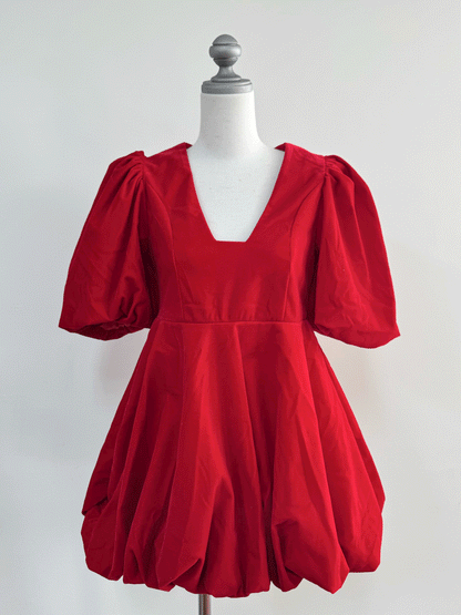 【Official限定】バルーンベロアワンピース