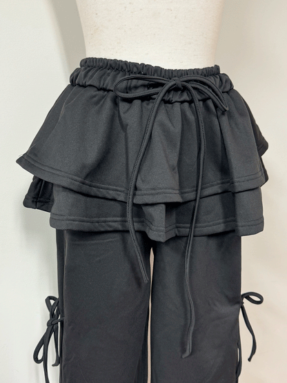 【Official限定価格】スカートレイヤー風スエットパンツ