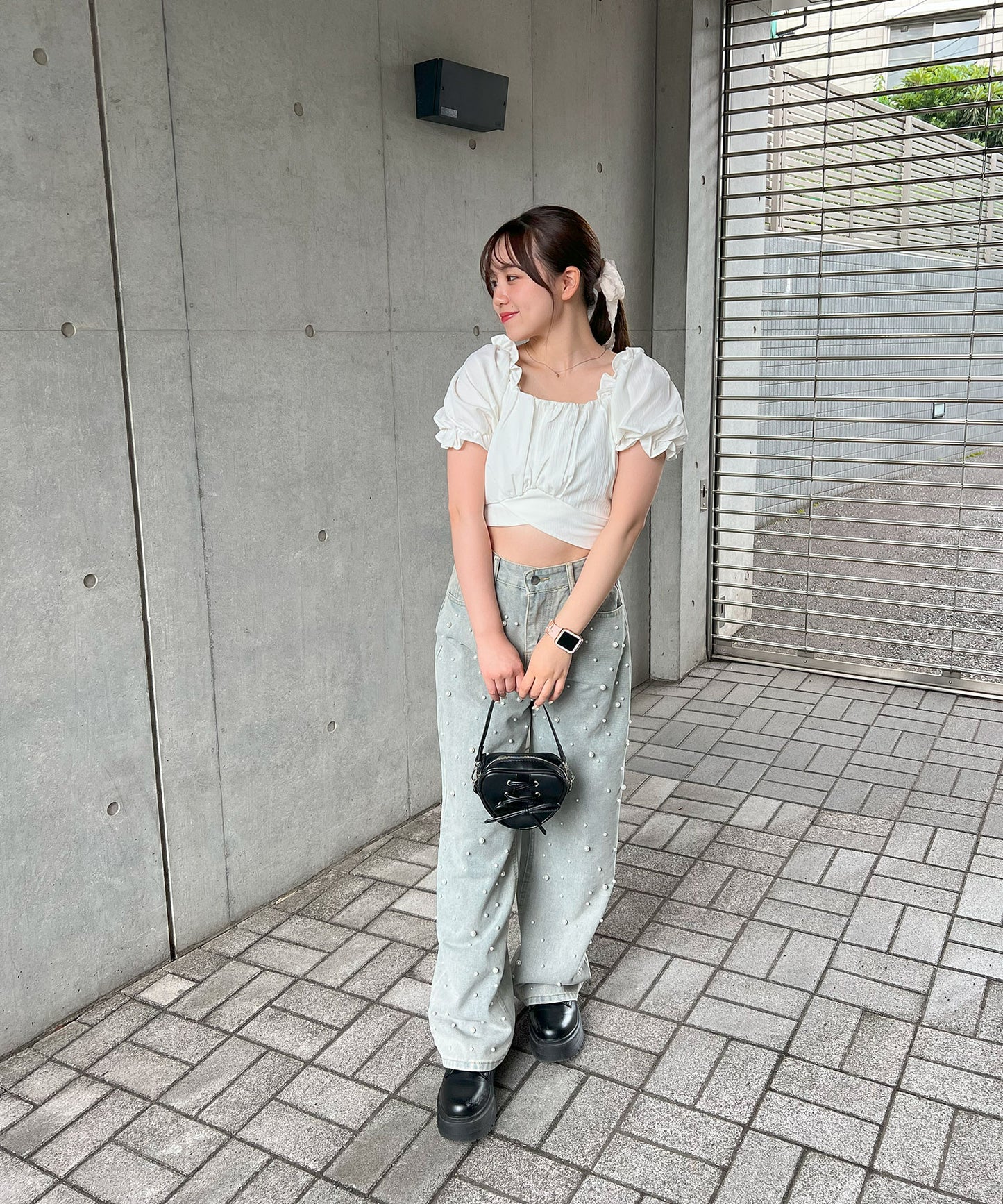 バックリボン2WAYブラウス