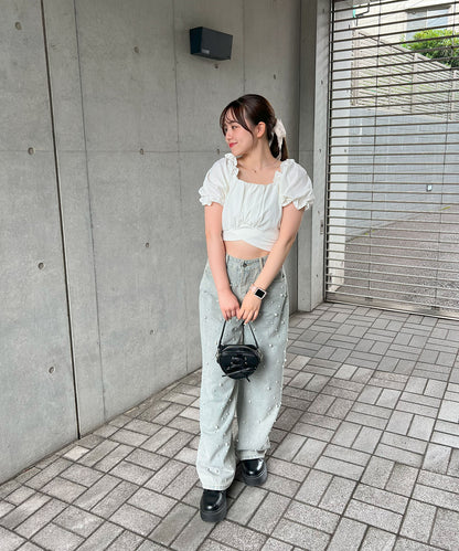 バックリボン2WAYブラウス
