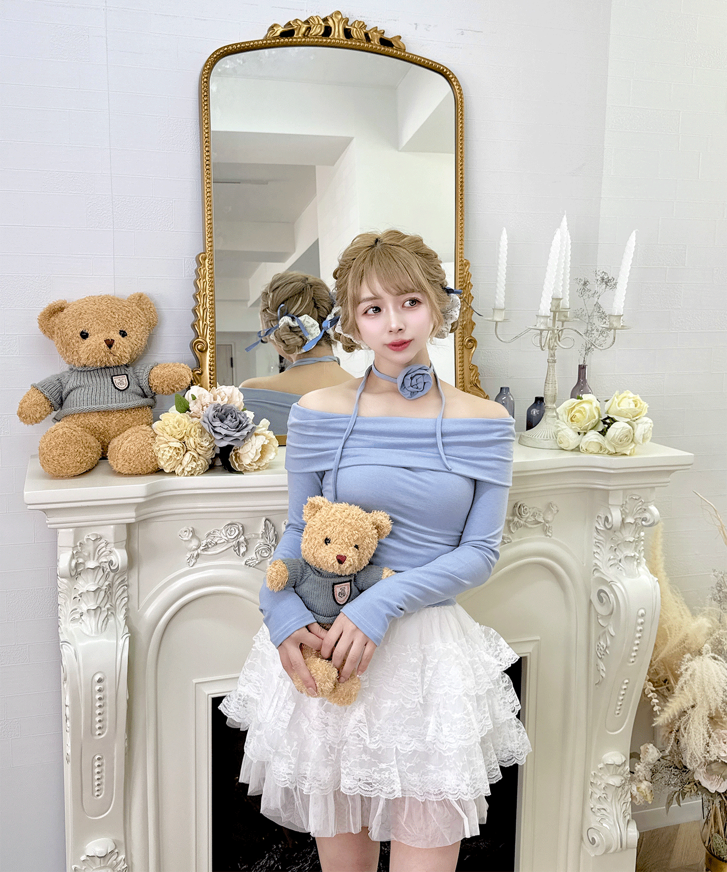 ティアードチュールミニスカート