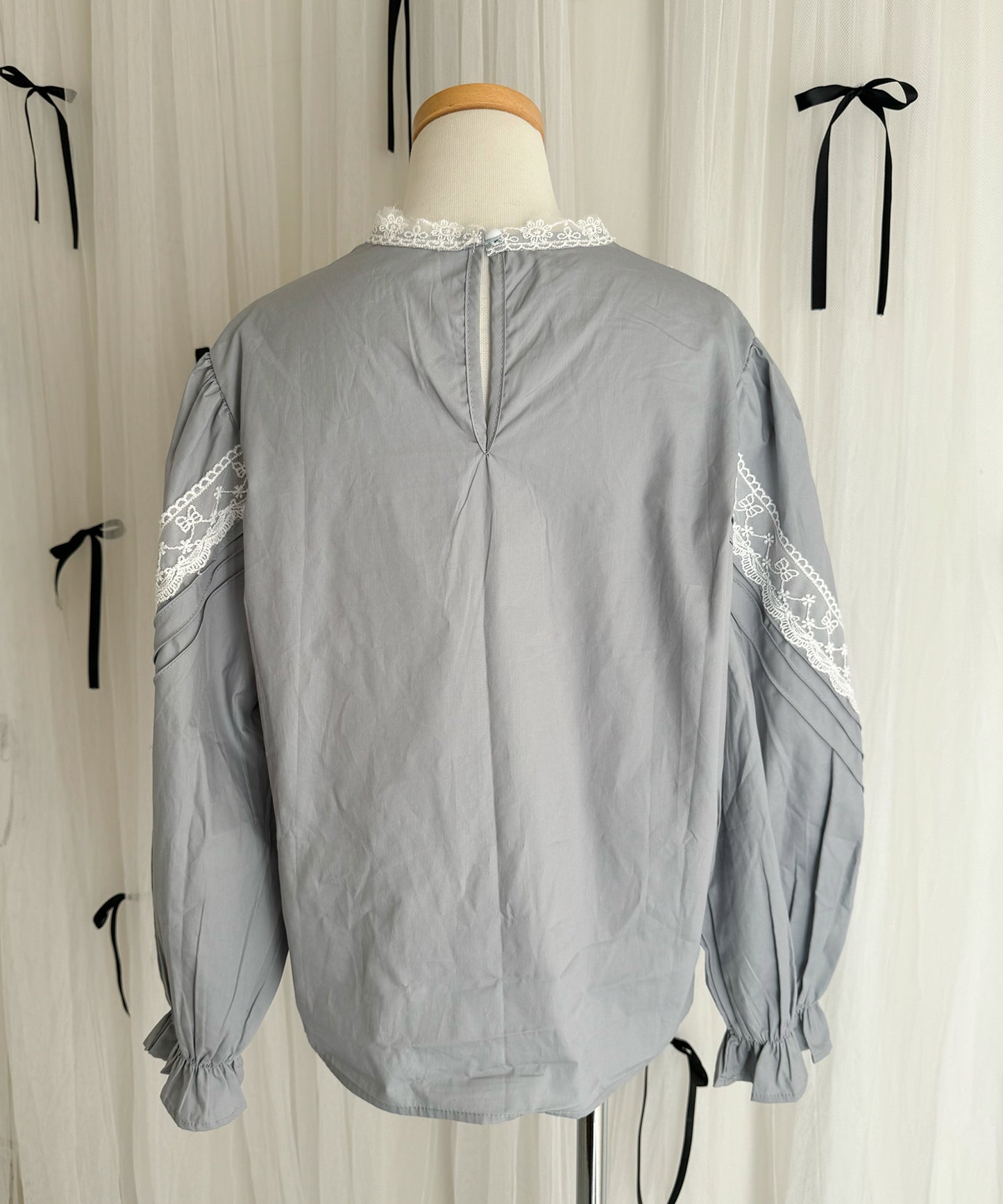 【Official限定販売】レースドッキングコットンブラウス